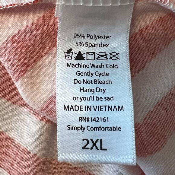 Lularoe Nicki Sleeveless A-Line Dress Red & White Size 2XL - Picture 4 of 4